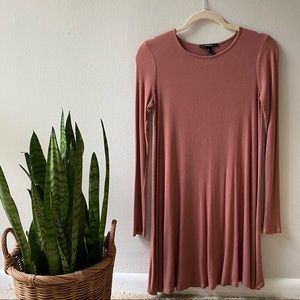 Ribbed Long Sleeve Forever21 Dress